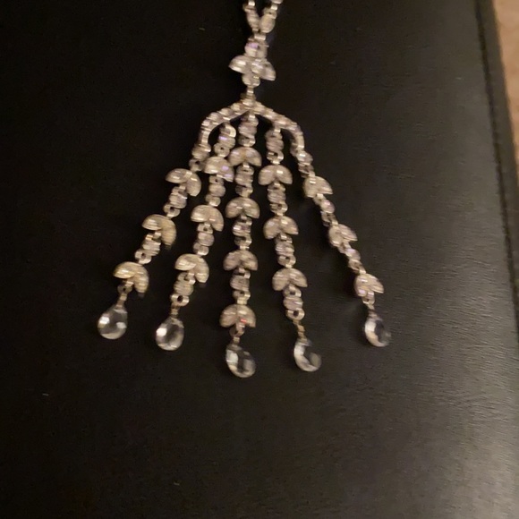 Carolee vintage chandelier rhinestone necklace - Picture 4 of 5